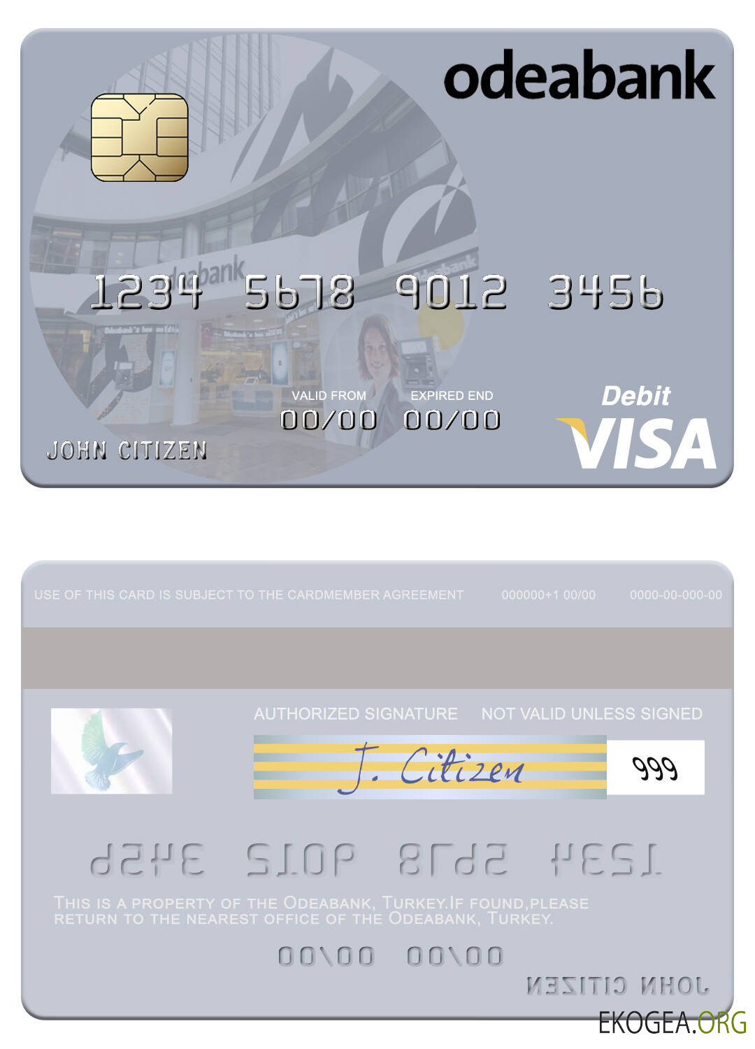 Carte de débit visa Turquie Odeabank